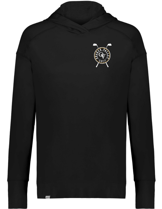 '24 LADIES GOLF FUNDRAISER - QUAKER VALLEY GOLF -  EMBROIDERED ULTRA SOFT SUEDE KNIT WOMEN'S HOODED SWEATSHIRT